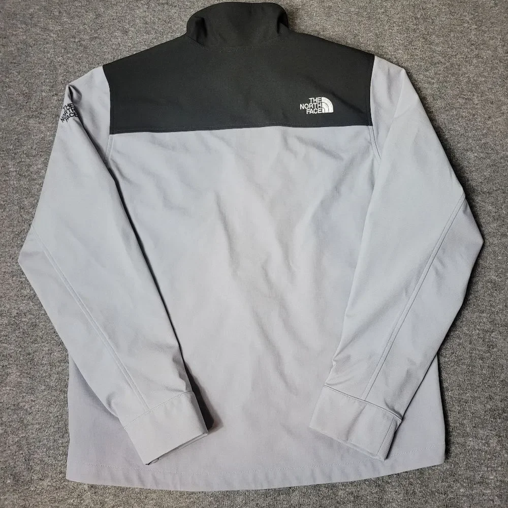 The North Face Castle Rock Soft Shell Mens Jacket Size L GreyEmbroidered Devo